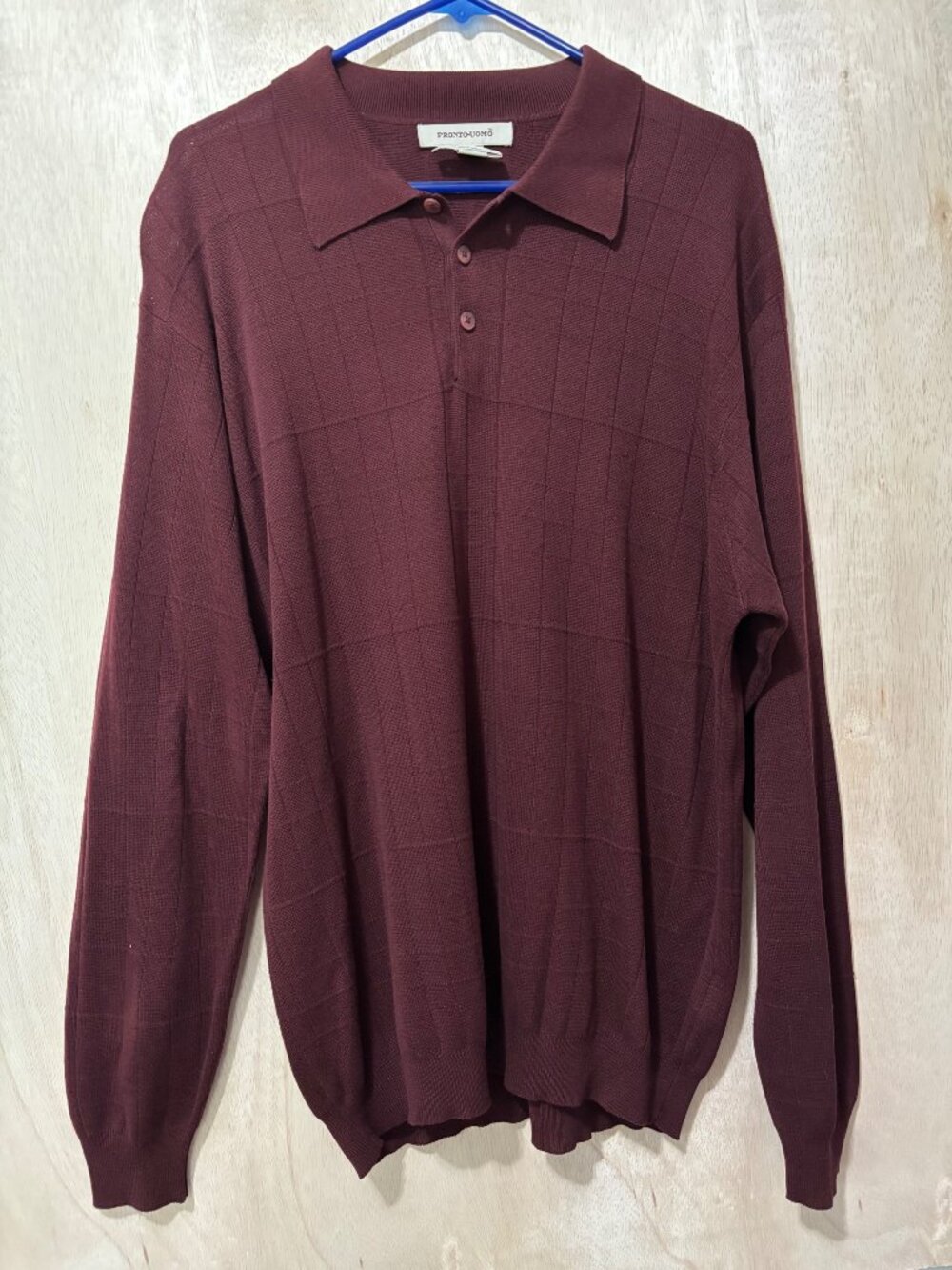 Pronto Uomo Silk Blend Polo Sweater Large